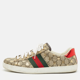 Gucci: Бежевые кроссовки  GG Supreme
