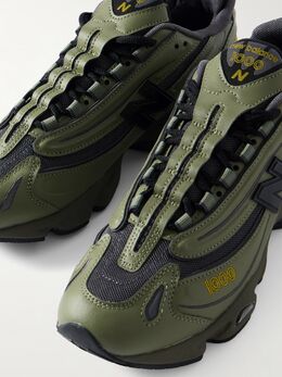 New Balance: Зелёные кроссовки 