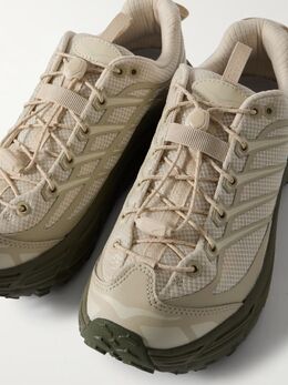 HOKA: Бежевые кроссовки 