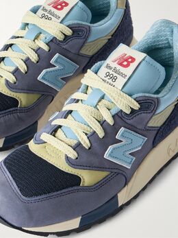 New Balance: Синие кроссовки 