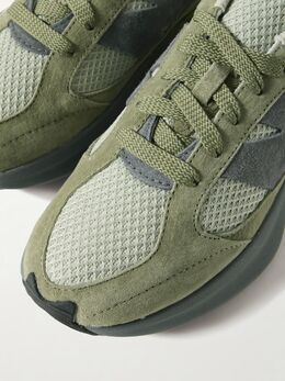 New Balance: Кроссовки цвета хаки 