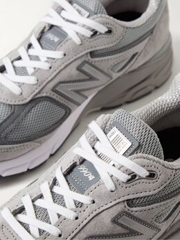 New Balance: Серые кроссовки 