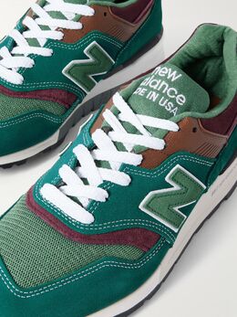New Balance: Зелёные кроссовки  997
