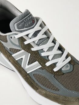 New Balance: Зелёные кроссовки 