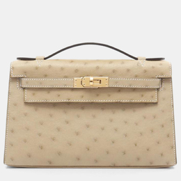Hermes: Бежевая сумка  Kelly