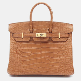 Hermes: Коричневая сумка  Birkin 25