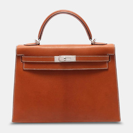 Hermes: Коричневая сумка  Kelly 32