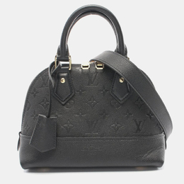 Louis Vuitton: Чёрная сумка  Alma BB