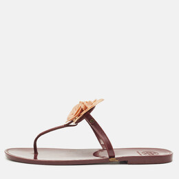 Tory Burch: Бордовые сандалии  Miller