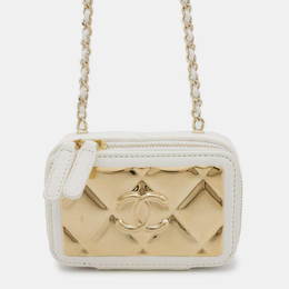 Chanel: Белый клатч 
