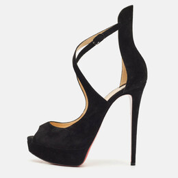 Christian Louboutin: Чёрные сандалии 