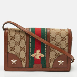 Gucci: Коричневый кошелёк  Web