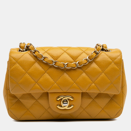 Chanel: Жёлтая сумка 