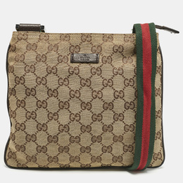 Gucci: Бежевая сумка  Web