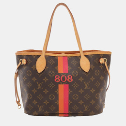Louis Vuitton: Коричневая сумка-шоппер  Neverfull