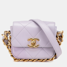 Chanel: Фиолетовая сумка 