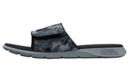 Under Armour: Синие шлёпанцы 