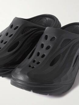 HOKA: Чёрные сабо 