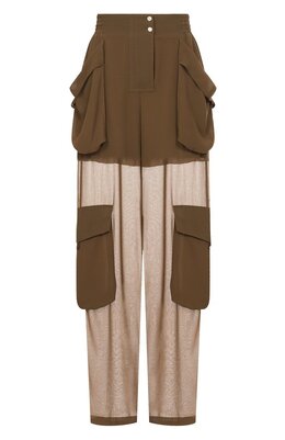 Pinko: Брюки цвета хаки 