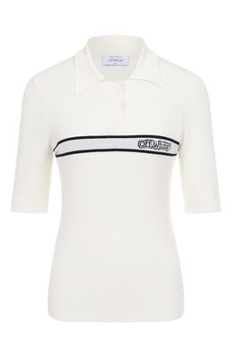 Off-White: Поло из вискозы 