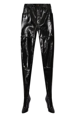 Saint Laurent: Кожаные брюки 