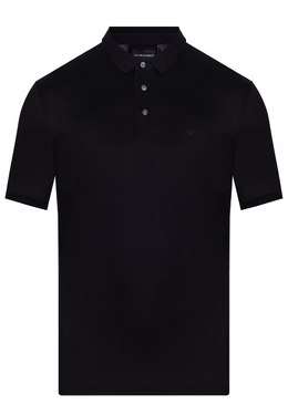 EMPORIO ARMANI: Чёрное поло 