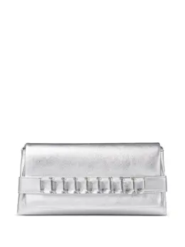 Jimmy Choo: Серебристый клатч 
