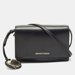Emporio Armani: Чёрная сумка через плечо 