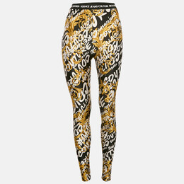 Versace Jeans Couture: Чёрные легинсы 