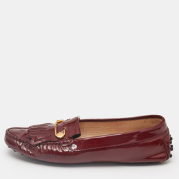 Tod's: Бордовые лоферы 