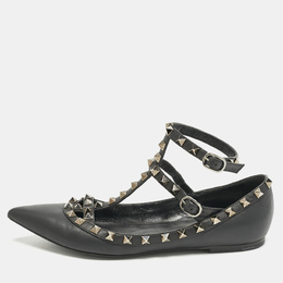 Valentino: Чёрные балетки  Rockstud