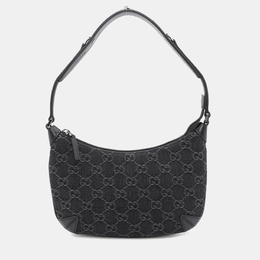 Gucci: Чёрная сумка  Horsebit