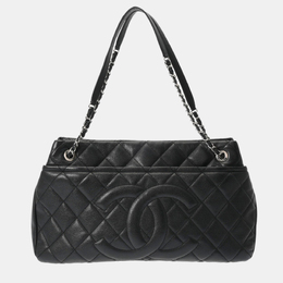 Chanel: Чёрная сумка-шоппер 