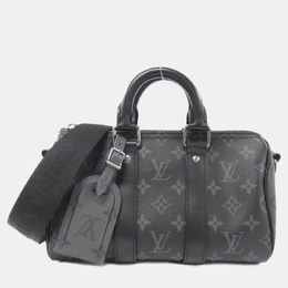 Louis Vuitton: Чёрная сумка  Keepall