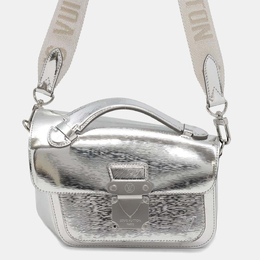 Louis Vuitton: Серебристая сумка 