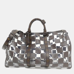 Louis Vuitton: Коричневая сумка  Keepall