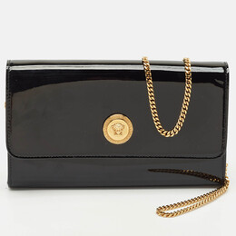 Versace: Чёрный клатч  Medusa Chain
