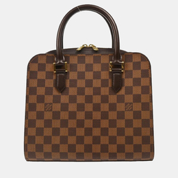Louis Vuitton: Коричневая сумка  Damier Ebène Triana