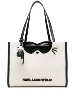 Karl Lagerfeld: Белая сумка-шоппер 