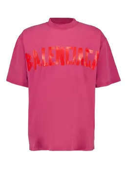 Balenciaga: Розовая футболка 