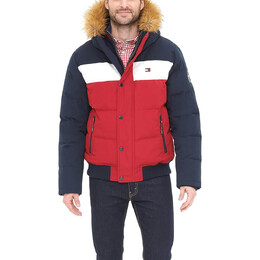 Tommy Hilfiger: Тёмный пуховик 