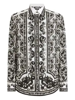 Dolce & Gabbana: Рубашка  Majolica с принтом
