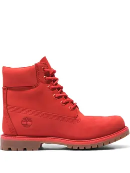 Timberland: Красные ботинки 
