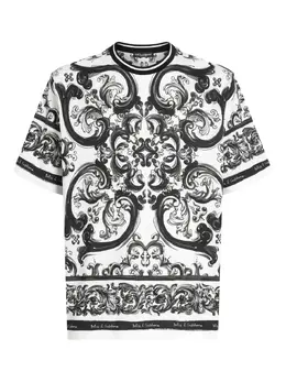 Dolce & Gabbana: Футболка  Majolica с принтом