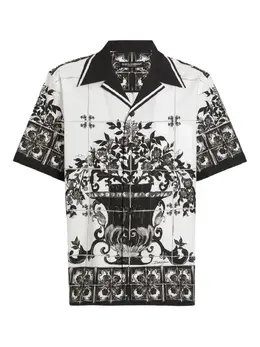 Dolce & Gabbana: Рубашка  Majolica с принтом