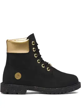 Timberland: Чёрные ботинки 