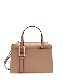 Furla: Бежевая сумка-шоппер 