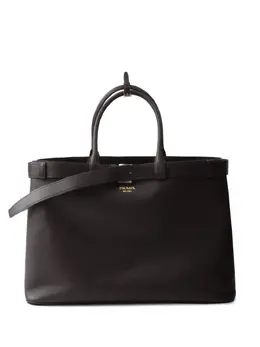 Prada: Коричневая сумка-шоппер 