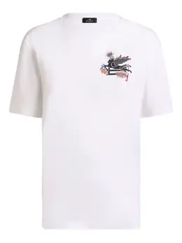 ETRO: Хлопковая футболка  Pegaso
