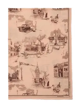 Burberry: Розовый шарф  London